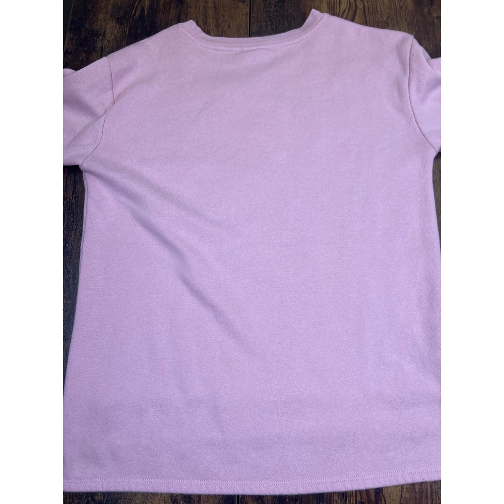 Peanuts Snoopy Pink Graphic Print Crewneck Pullover Sweatshirt Women's M - Picture 6 of 7